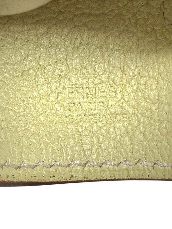 HERMES Rodeo Robeo Couer PM Milo Leather Craie & Jaune Milton Bag Charm - Picture 9 of 9